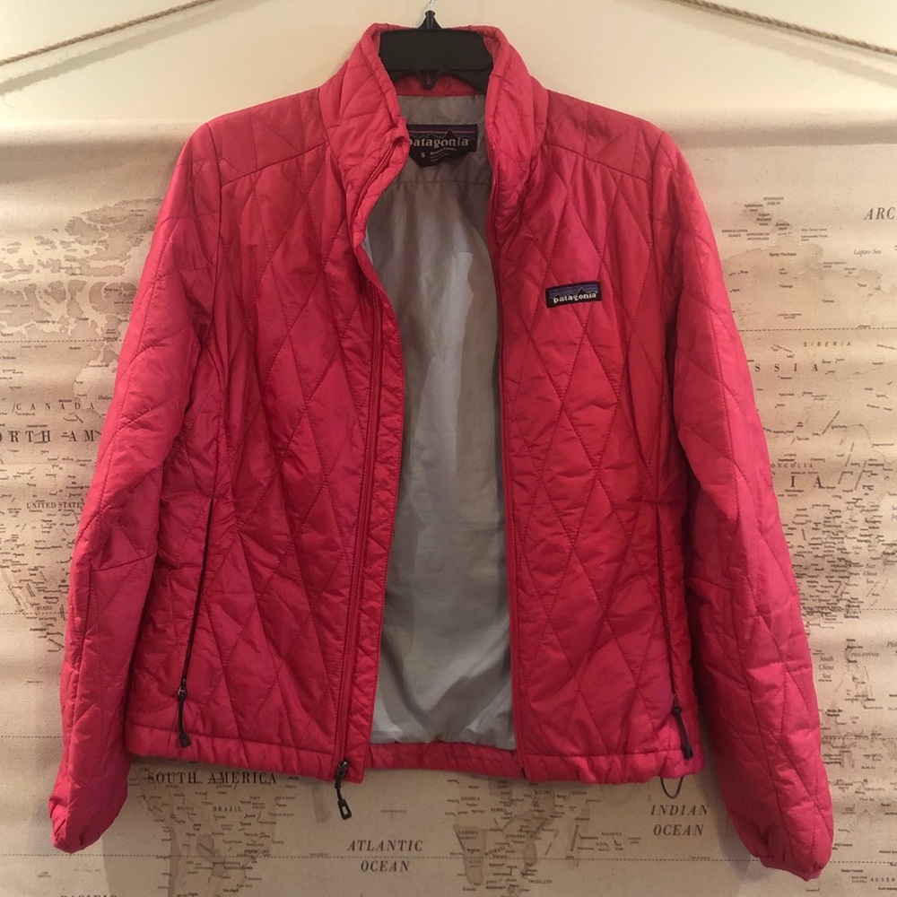 Patagonia Hot Pink Quilted Down Jacket